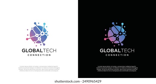 Global technology Logo inspiration Digital vector.Global technology and Design Template	