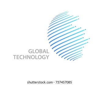 Global Technology Logo Template Design