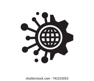 Global Technology Logo Template Design Vector, Emblem, Design Concept, Creative Symbol, Icon

