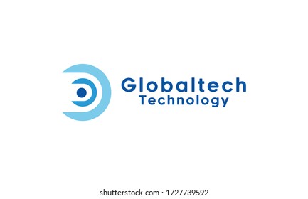 Global technology Logo Vector Design Template. network Icon. planet application Symbol For Company And business.