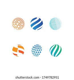 global technology logo vector illustration