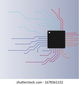 Global technology logo vector template
