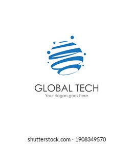 Global Technology Logo Vector Template Stock Vector (Royalty Free ...