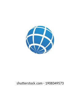 Global technology logo vector template