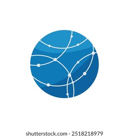 Global technology logo vector template