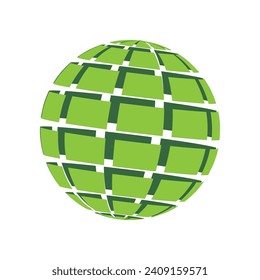Global technology logo,vector template design