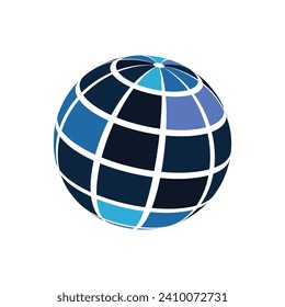Global technology logo,vector template design