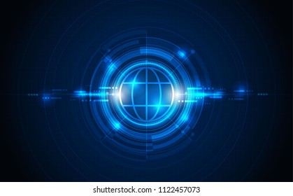 Global technology network concept, abstract telecoms future background vector design.