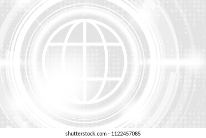 Global technology network concept, abstract telecoms future background vector design.