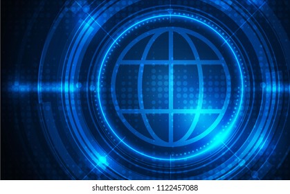 Global technology network concept, abstract telecoms future background vector design.