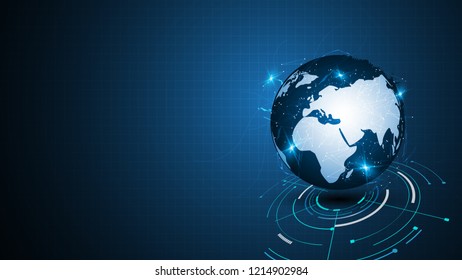 global technology network connection innovation concept background eps 10 vector