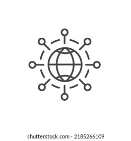 Iconos de la Red de Tecnología Global símbolos vectores para web infográfica