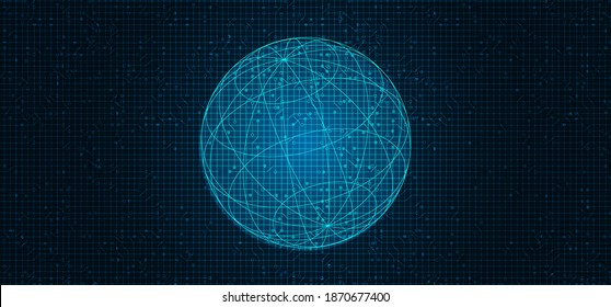 Global Technology Security,protection and connection Concept background design.vector illustration.