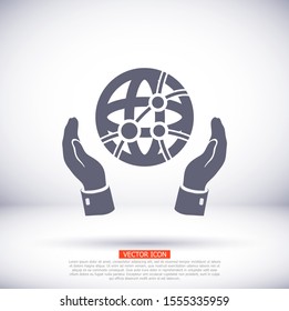 Global technology or social network icon. Vector Eps 10 . Lorem Ipsum Flat Design