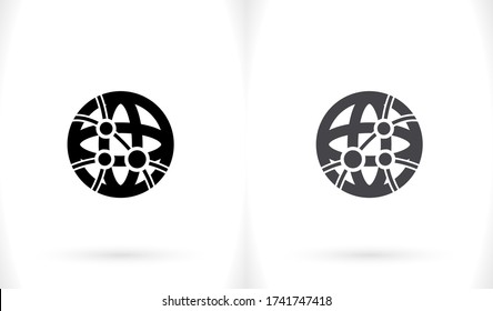 Global technology or social network icon. Vector EPS 10. Planet. globe. Flat Design Technology