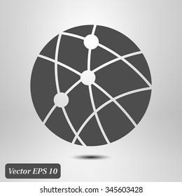 global technology or social network icon sign simbol.
