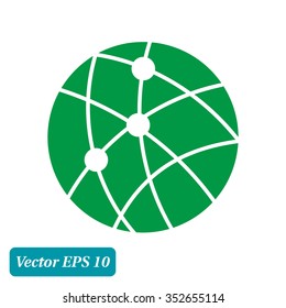 global technology or social network icon sign simbol.