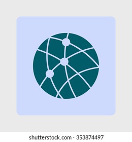 global technology or social network icon sign simbol.
