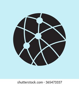 global technology or social network icon sign simbol.