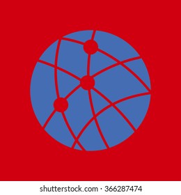global technology or social network icon sign symbol.