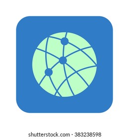 global technology or social network icon sign simbol.