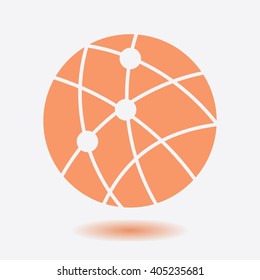 global technology or social network icon sign simbol.