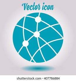 global technology or social network icon sign simbol.
