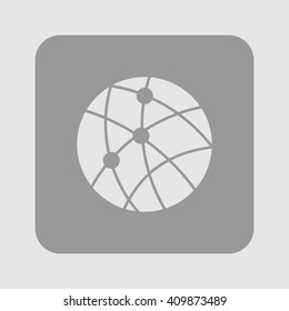 global technology or social network icon sign simbol.