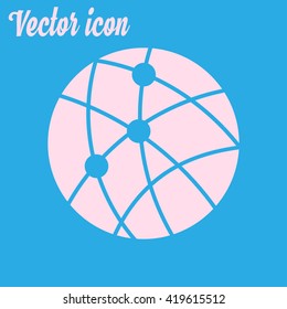 global technology or social network icon sign simbol.