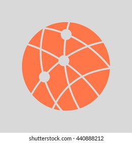 global technology or social network icon sign simbol.