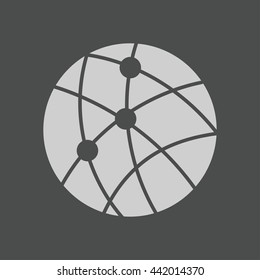 global technology or social network icon sign simbol.