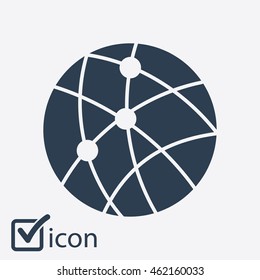 global technology or social network icon sign simbol.