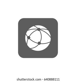 Global technology or social network Icon in trendy flat style isolated on white background. Award symbol for your web site design, logo, app, UI. Vector illustration, EPS10.
