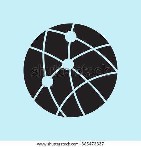 global technology or social network icon sign simbol.
