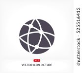 Global technology or social network  Vector icon 10 EPS
