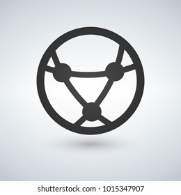 Global technology or social network vector icon. white background.