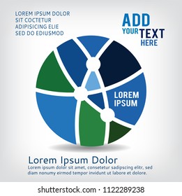 Global technology or social network Vector icon symbol, emblem design, Abstract vector logo. 