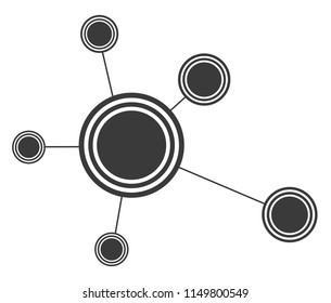 Global technology or social network Vector icon