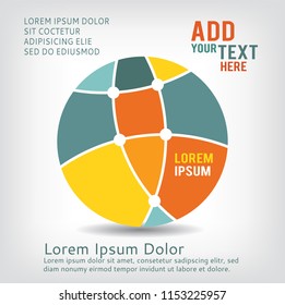 Global technology or social network Vector icon symbol, emblem design, Abstract vector logo. 