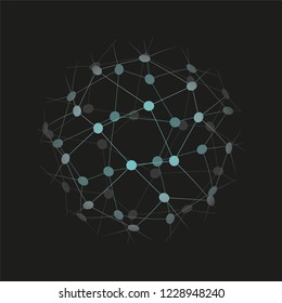 Global technology or social network Vector illustration 

