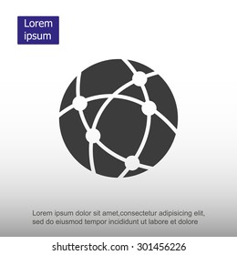 Global technology or social network vector icon