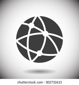 Global technology or social network  Vector icon 10 EPS