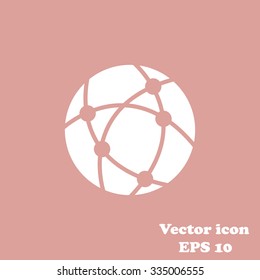 Global technology or social network vector icon