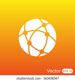 Global technology or social network vector icon
