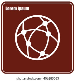 Global technology or social network vector icon
