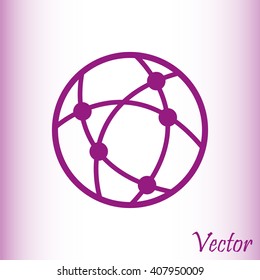 Global technology or social network vector icon
