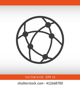 Global technology or social network vector icon
