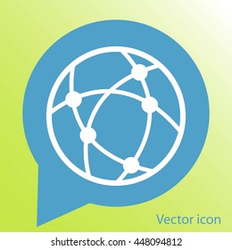 Global technology or social network vector icon
