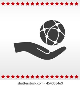 Global technology or social network vector icon
