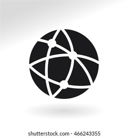 Global technology or social network  Vector icon 10 EPS